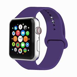 IYOU Sport Band Compatible with Watch Band 38MM 42MM 40MM 44MM, Soft Silicone Replacement Sport Strap Compatible with 2019 Watch Series 5 2018 Watch Series 4/3/2/1