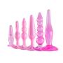KM52- Personal Games Massager for Women&Men Couples Lover，6 Pcs Set Silicone Anales B~UT@T Plugs kit Set Trainer Toys (Pink)