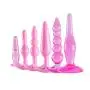 KM52- Personal Games Massager for Women&Men Couples Lover，6 Pcs Set Silicone Anales B~UT@T Plugs kit Set Trainer Toys (Pink)