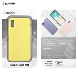 SURPHY Silicone Case for iPhone XR, Slim Liquid Silicone Soft Rubber Protective Phone Case Cover (with Soft Microfiber Lining) Compatible with iPhone XR 6.1", Yellow