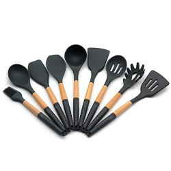 Kitchen Silicone Cookware, 9 Kitchenware Sets, Kitchen Gadget Set for Nonstick Cookware, Kitchen Set Kitchenware Turner Cutter Shovel Spoon, Kitchenware