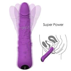 Multispeed 9 Modes Rea.listic -D?`ld.?s Dol‘l’ Massager Vibrator Toys-100% Safe Silicone Wand USB Rechargeable whyszygd (Color : Purple)