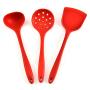 SKYyao Kitchen utensil set Silicone kitchenware 3 piece set cooking spoon shovel fishing fence spoon non-stick pot set kitchen utensils Silicone