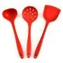 SKYyao Kitchen utensil set Silicone kitchenware 3 piece set cooking spoon shovel fishing fence spoon non-stick pot set kitchen utensils Silicone