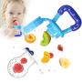 varibasu Baby Food Feeder, Fresh Fruit Pacifier, Silicone Pouches Teething Pacifiers, Infant Fruit Teething Toy, Solid Nipple, for Toddlers Fresh Fruit Food Dispensing, 3 Sizes (Blue)