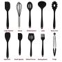 10Pcs/Set Kitchenware Heat Resistant Silicone Kitchen Utensil Set Non Stick Egg Beater Spoon Spatula Oil Brush Cooking Tool Sets,Color