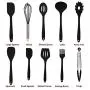 10Pcs/Set Kitchenware Heat Resistant Silicone Kitchen Utensil Set Non Stick Egg Beater Spoon Spatula Oil Brush Cooking Tool Sets,Color