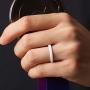 ThunderFit Womens Triangle Diamond Stackable Rings 4 Pack Thin Silicone Wedding Rings - 2.5mm Wide - 2mm Thick
