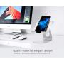MoKo Tablet Stand, 210 Degree Multi-Angle Rotatable Phone Desktop Holder Fit iPhone 11 Pro Max/11 Pro/11, iPad 10.2" 2019, New iPad Air 3, Mini 5, iPhone XS/XS Max/XR/X, Galaxy Note 10 Plus, Silver