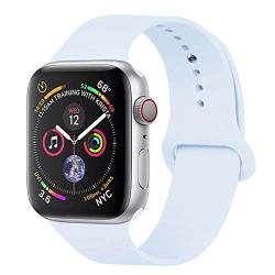 YANCH Compatible with for Apple Watch Band 38mm 42mm 40mm 44mm, Soft Silicone Sport Band Replacement Wrist Strap Compatible with for iWatch Series 4/3/2/1, Nike+,Sport,Edition