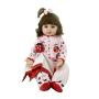 Pinky 22inch 55cm Reborn Baby Girl Dolls Realistic Looking Newborn Baby Doll Toddler Soft Silicone Babies Lifelike Reborn Doll Toy Cute Birthday and Xmas Gift