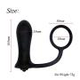 ARIRRA Silicone Vibrating Penis Ring Prostate Massager Butt Plug Anal Vibrator Sex Toys for Men