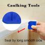 CYCTECH 8 Pieces Sealant Tool Caulking Tool Kit for Bathroom Kitchen and Frames Sealant Seals (Red&Blue)