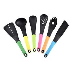 Cooking Tool Sets - 6pcs Set Nylon Ware Heat Resistant Non Stick Cooking Spatula Spoon Shovel Utensils - Tool Cooking Sets Cooking Tool Sets Kitchen Spatula Nylon Turner Ware Scoop Cook Kitchenw