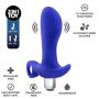 10 Vibrating Functions Powerful Vibrating P Spot Stimulator - Smooth Prostate Massager - Platinum Silicone Anal Sex Toy - Waterproof - Sex Toy for Men (Indigo)