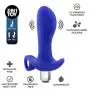 10 Vibrating Functions Powerful Vibrating P Spot Stimulator - Smooth Prostate Massager - Platinum Silicone Anal Sex Toy - Waterproof - Sex Toy for Men (Indigo)