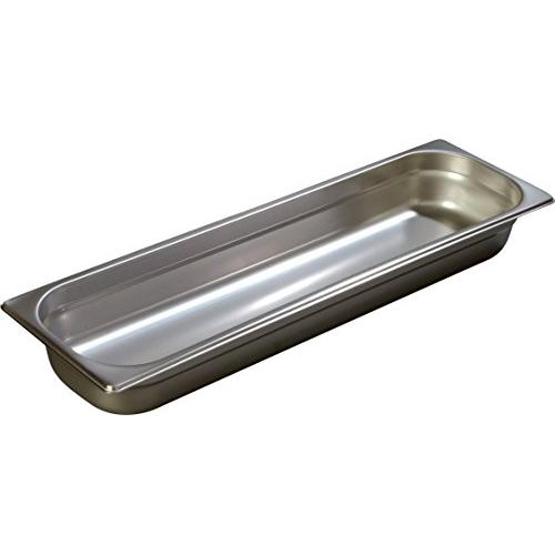 Carlisle 60700HL2 DuraPan Light Gauge Stainless Steel Long Half-Size Food Shotgun Pan, 2.5" Deep (Pack of 6)