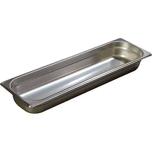 Carlisle 60700HL2 DuraPan Light Gauge Stainless Steel Long Half-Size Food Shotgun Pan, 2.5" Deep (Pack of 6)