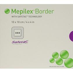 Mepilex Border Self-Adhesive Foam Dressings 4&quotx4", Box of 5