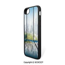 SCOCICI Non-Slip Drop Protection Smart Cell Phone Case Sunny Clear Sky Office Skyscrapers in Urban Metropolitan City Scenery Compatible with iPhone 7