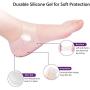 Heel Protectors Silicone, 2 Pairs Gel Heel Pads Cushion for Blister Prevention Achilles Tendinitis, Heal Dry Cracked Heels Plantar Fasciitis Inserts, Breathable Heel Cups for Heel Pain, Men and Women