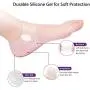 Heel Protectors Silicone, 2 Pairs Gel Heel Pads Cushion for Blister Prevention Achilles Tendinitis, Heal Dry Cracked Heels Plantar Fasciitis Inserts, Breathable Heel Cups for Heel Pain, Men and Women