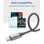 USB C to USB C 60W Fast Charging Cable, JSAUX[2 Pack 6.6ft] USB-C to USB-C Nylon Charger Cord Compatible with Samsung Galaxy Note 10 Plus A80, Google Pixel 2/3/3a/4 XL, iPad pro 2018 and More-Grey
