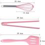 Blender Multi-Function Handheld Silicone Scraper Scraper Eggbeater Creative Kitchenware 6 Piece Set Baking Tool Set (Pink)