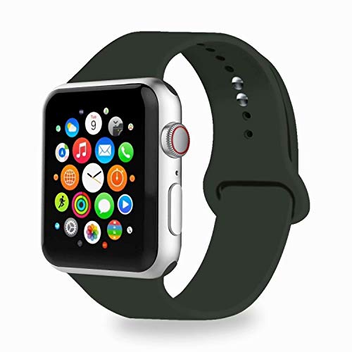 IYOU Sport Band Compatible with Watch Band 38MM 42MM 40MM 44MM, Soft Silicone Replacement Sport Strap Compatible with 2019 Watch Series 5 2018 Watch Series 4/3/2/1