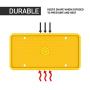 Rightcar Solutions Flawless Silicone License Plate Frame - Rust-Proof. Rattle-Proof. Weather-Proof. - Yellow