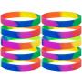 GOGO Rainbow Pride Wristbands Silicone Bracelets Rubber Bands Party Accessories