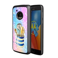 Moto E4 Case, Kitchenware Shock-Absorption TPU Rubber Bumper Moto E4 Case, Ultra Thin Slim Protective Cover for Moto E4-Black