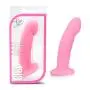 6.5" Platinum Silicone G Spot Stimulating Dildo - Suction Cup Harness Compatible Dong - Sex Toy for Women - Sex Toy for Adults (Pink)