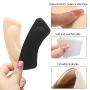 4 Pairs 4D Heel Cushion Pads Heel Shoe Grips Liner Silicone Shoe Insoles Foot Care Protector Self-adhesive Back Heel Sticker for Preventing Slip and Blister, Beige, Black