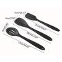 Jiyaru 10 pcs Silicone Kitchen Utensils Heat Resistant Cooking Baking Kitchenware Set Black