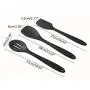Jiyaru 10 pcs Silicone Kitchen Utensils Heat Resistant Cooking Baking Kitchenware Set Black