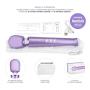 Le Wand - Petite Rechargeable 10 Speed Vibrating Cordless Wand Massager, Violet (1.71" x 6.02")