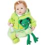 Aori Lifelike Reborn Baby Doll with Soft Body Realistic Vinyl 22 Inch Toy Doll with Travel Frog Gift Set