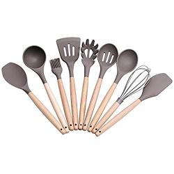 LDGR Pancake Spatula Silicone Kitchen Utensils Gadgets Wood Handle Cooking Tools Kitchenware Set Spatula Shovel Spoon Home Kitchen Tools