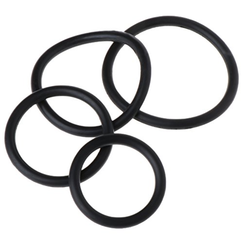 Sixinu 4PCS Cock Ring Silicone Rubber Penis Rings Set Erection Enhancing Cock Rings Penis Sex Toys