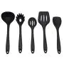Silicone Kitchenware Set 10 Piece Set Silicone Scraper Brush Food Clip Cooking Shovel Spoon (Color : Black)