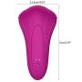 Powerful Dual Motor Remote Control Vibrantor with Heating Function Silicone Waterproof USB Rechargeable Wearable Vibrant Toy for Women - Purple