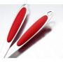 KITCHENWARE: STAINLESS STEEL RED SILICONE HANDLE 6PCS COOKING UTENSIL SET