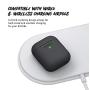 PodSkinz AirPods 2 & 1 Case [Front LED Visible] Protective Silicone Cover and Skin Compatible with Apple AirPods (Black)