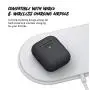 PodSkinz AirPods 2 & 1 Case [Front LED Visible] Protective Silicone Cover and Skin Compatible with Apple AirPods (Black)