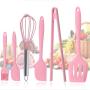 SONGLIN Pink Kitchenware Scraper Non-stick Silicone Shovel Bakery Kit Baking Set 6 Pieces Kit Kitchenware
