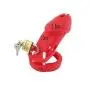 FeiGu Silicone Chastity Cage Device for Male Penis Exercise Sex Toys Fetish Erotic 4(Long,red)