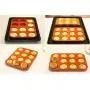 Kitchenware Silicone Cake Mold 12 round round high temperature baking tray Cookie mold baking tool (red)