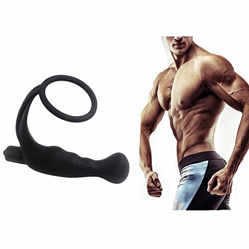 Silicone Anal Butt Plug Personal Massager Toys, G-Spot Stimulate Penis Ring Vibrator, Fetish Anal Sex Toys for Male Masturbation
