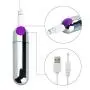 Bullet Vagina Stimulator Massager Mini Adult Massager for Travel Vibrant with USB Rechargeable & Waterproof Dildo Nipple G Spot Vibrator Adult Sex Toys for Women (Silver)